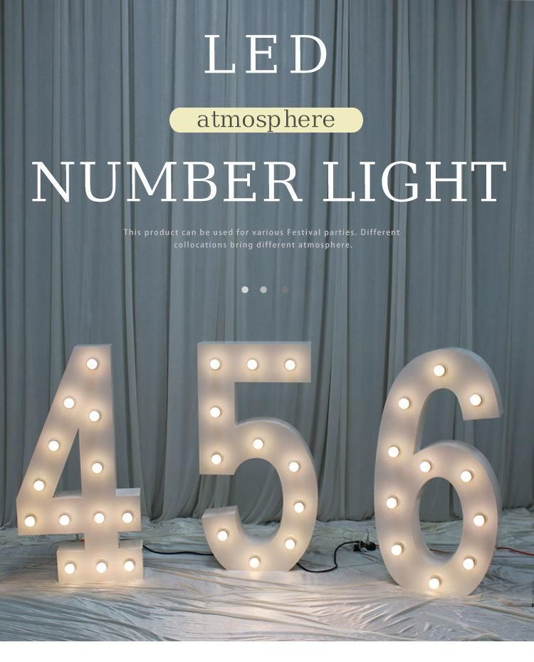 Custom Different Size LED Alphanumeric Lamp Wedding Party Stage Background Proposal Decoration