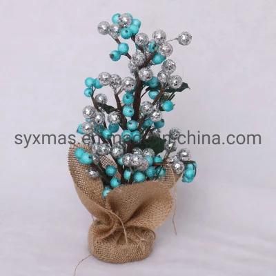New Color Lake Blue Christmas table Top Decoration Tree for Home Decoration