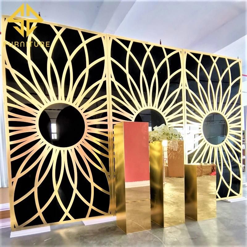 New Arrival PVC Stand Sun Design Wedding Decoration Backdrop Events Party Decor Background Wall