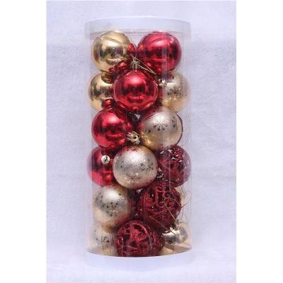 Wholesale Christmas Decoration 6cm Plastic Ball for Christmas Tree Hanging Decoration