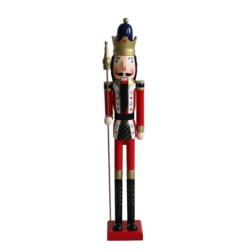 Giant Outdoor Indoor Christmas Nutcracker Decoration, High Quality 4FT Giant Wooden Soldier Nutcracker, Wooden Knight Nutcracker