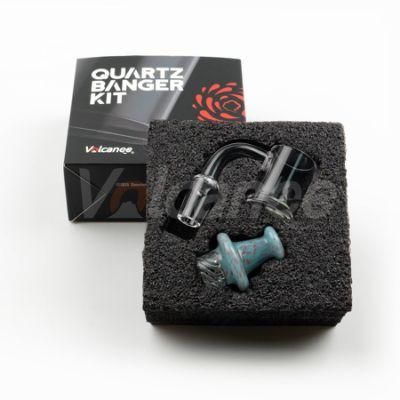Volcanee Banger Set 4mm Quartz Banger Colorful Glass Carb Cap &amp; DAB Terp Pearls Include Boxes