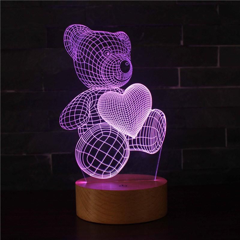 Christmas Gifts 3D LED Lamp Night Light Christmas Home Decorations