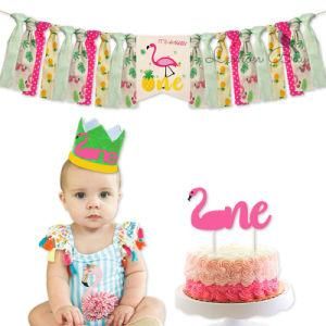 Kids Creative Birthday Banner Set Flamingo Garlands for Birthday