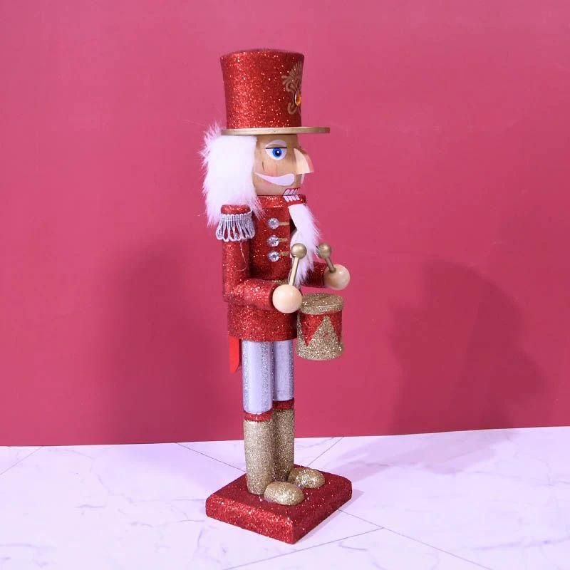 Wooden Handmade Drummer Soldier, Christmas Decorative Nutcracker Figures