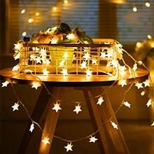 Party, Wedding and Holiday Decorations Battery Operated LED Star String Fairy Lights