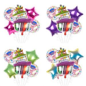 Crooked Cake Birthday Balloon Set Children&prime; S Party Celebration Decoration Balloons
