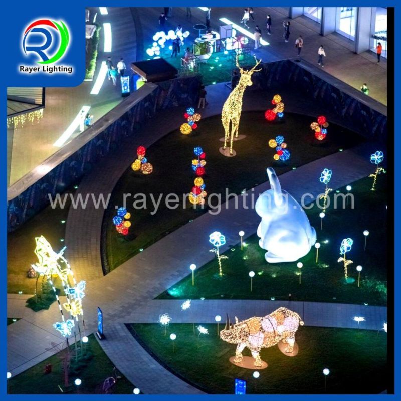 Park Outdoor Festival Decorative LED Lighting Motif Decoration LED Snowman