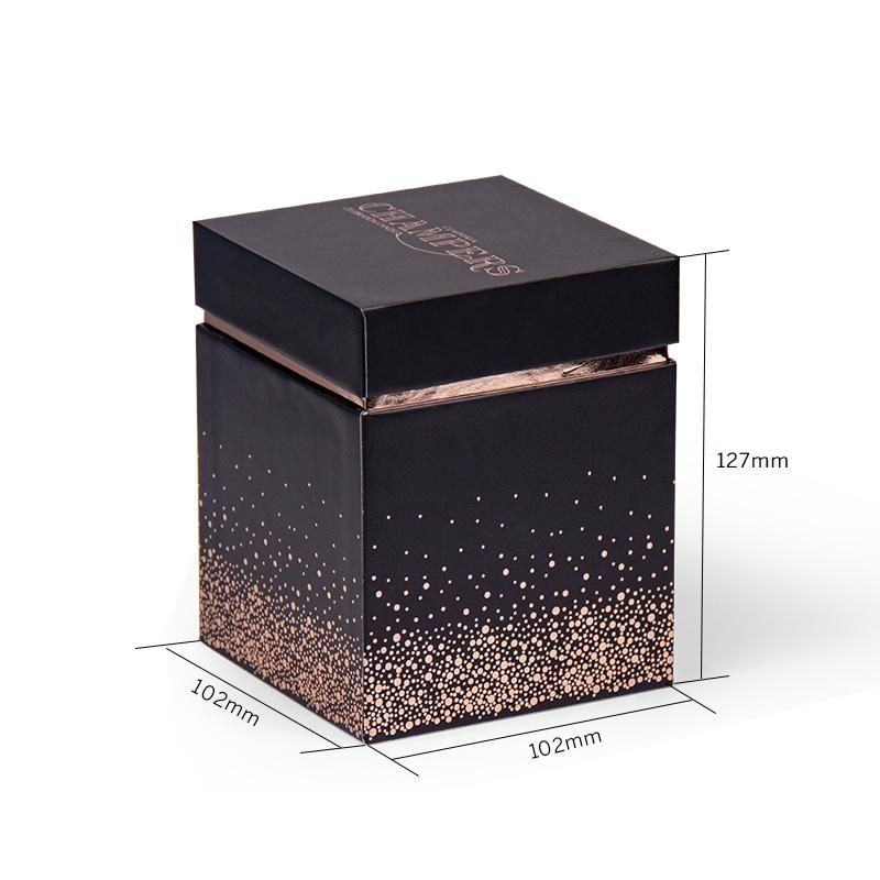 Custom Logo Printed Luxury Black Candle Jar Box