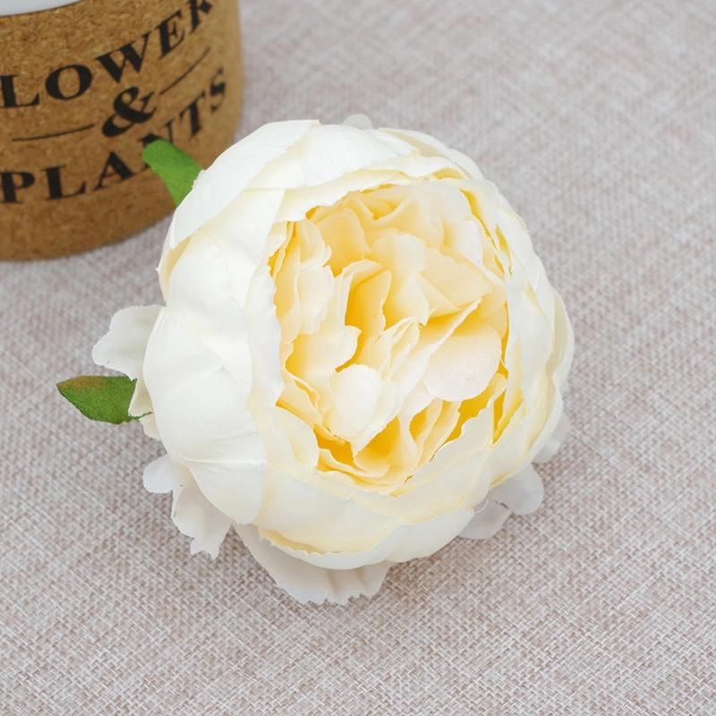 China Flower Factory Wholesale High Quality Silk Peony Flowers 9 Cm DIY Decorative Silk Flower Heads