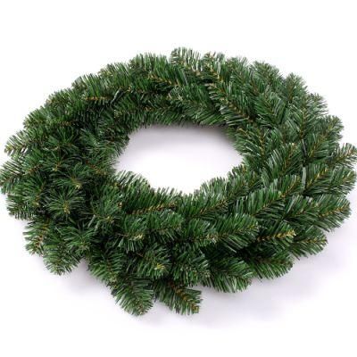 Yh1981 50cm Door Green Plastic Pine Wreaths Decoration Artificial Christmas Wreath