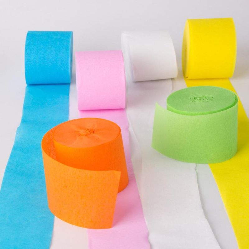 Factory Sales Party Wedding Decorations Colorful Crepe Paper Streamers