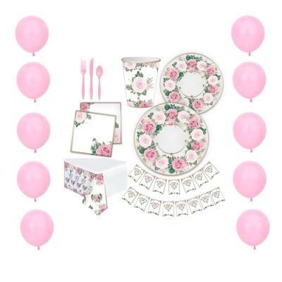 Disposable Boy Girl Birthday Party Sea Themed Shark Ocean Birthday Tableware Shark Party Set