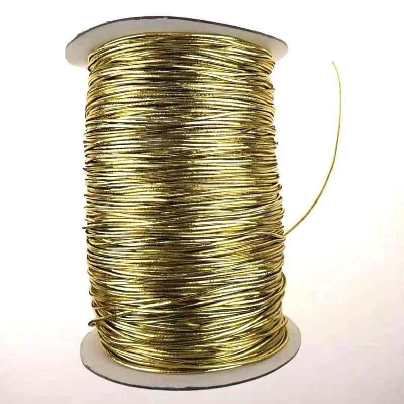 Metallic Gold Silver Elastic Cord for Craft Gift Packing