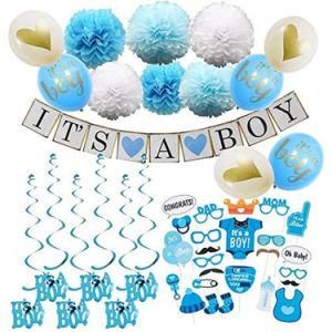Its a Boy/Gril Banner Printing Balloons Boys Girls Party Decorations