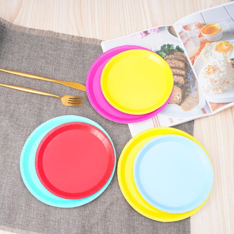 Single Color Disposable Paper Plates