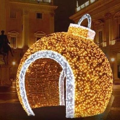 Top Sale Custom Outdoor LED 3D Motif Light Christmas Ball with Cheap Price