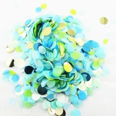 Wholesale Custom Party Decoration Bluk Bag Circle Metallic Foil Tissue Biodegradable Paper Wedding Confetti