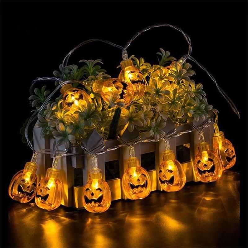 Halloween Pumpkin Ghost Skeletons Bat Spider LED Light String Festival