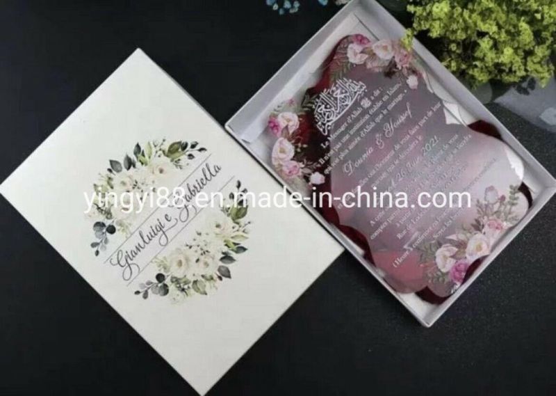 High Quality Acrylic Wedding Invitation Cards