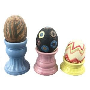 Ceramic Egg Cup and Ceramic Painted Eggshell for Easter Decoration
