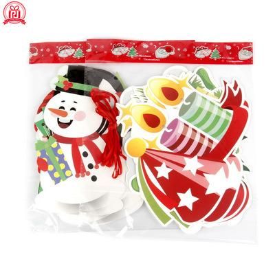 Christmas Banners Flags Hanging Bunting Paper Door Wall Window Hanging Decoration