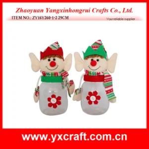 Christmas Decoration (ZY16Y260-1-2 29CM) Happy Christmas Food Jar