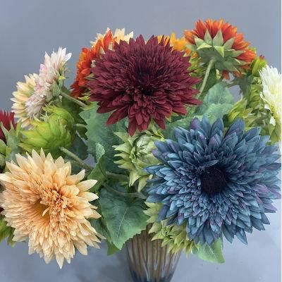 Home Decor 2022 Wholesale Home Party Decor Flower Artificial Chrysanthemum Daisy Sunflower