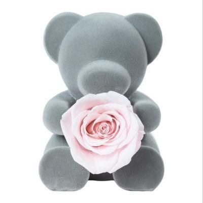 Preserved Rose Deey Bear - Eternal Rose Bear Gift Box Handmade Fresh Rose Gift for Her on Birthday, Christmas, Mother&prime;s Day, Valentine&prime;s Day