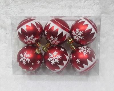 New Design Plastic Ball with Glitter Painted Christmas Decoration
