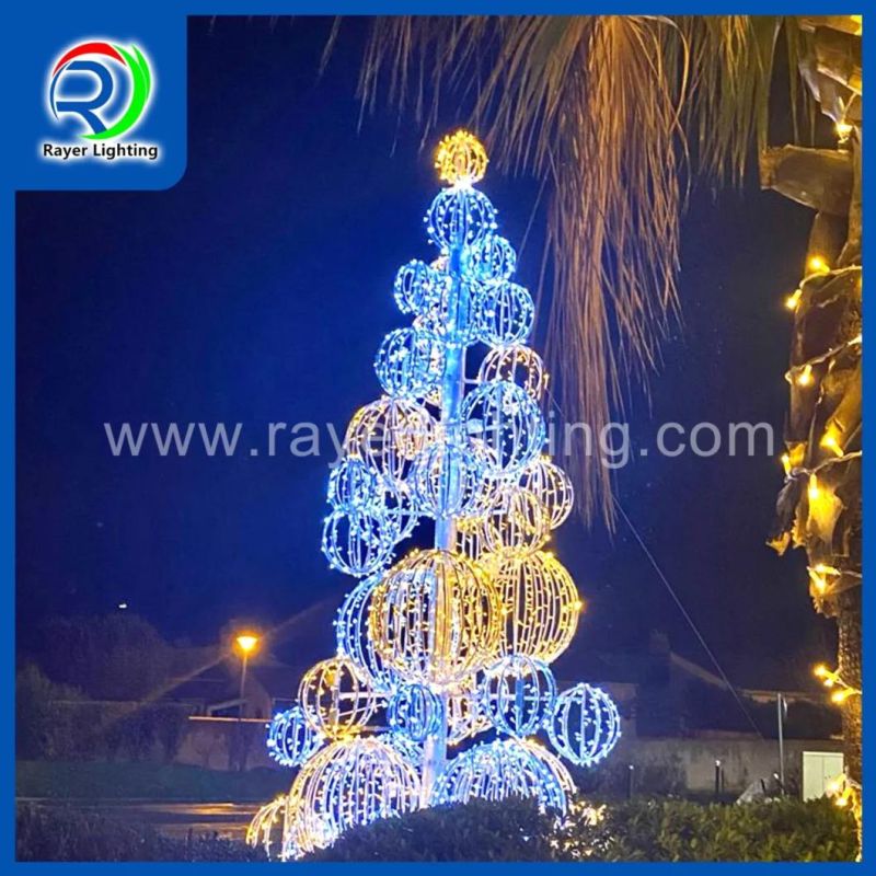 60cm LED Christmas Motif Lighting Christmas Balls with Anti-Rust Frame