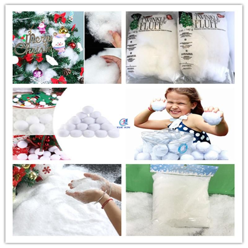 Snow Fluff with Iridescent Glitter for Christmas Decoration