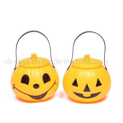 Halloween Funny Candy Bucket Plastic Pumpkin Basket Without Lamp