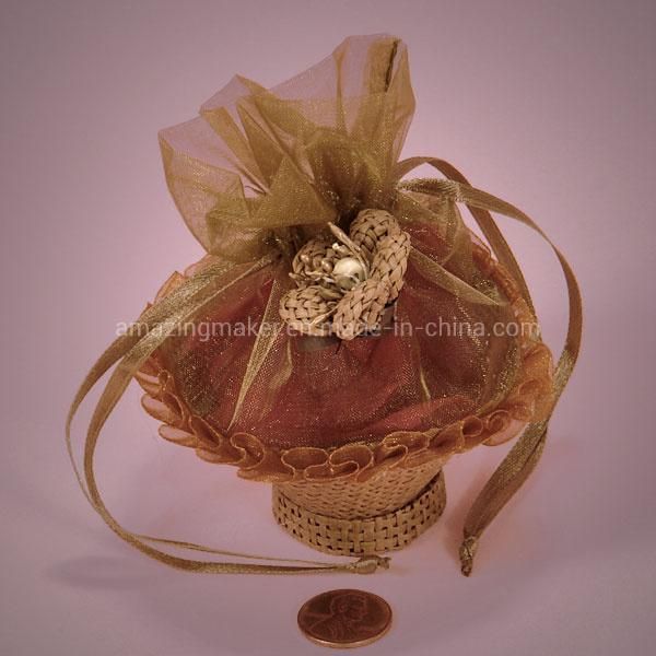 Excellent Organza Paper Mesh Tiny Favor Basket (AM-OB014)