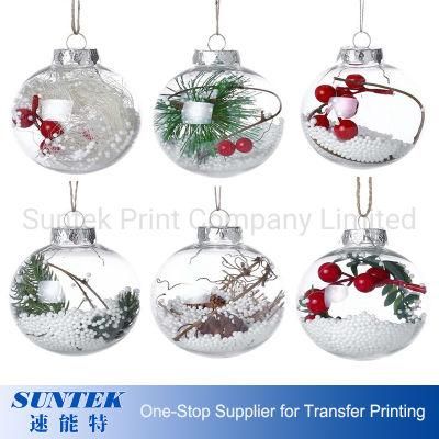 Blank Sublimation Plastic Christmas Ornament Christmas Ball
