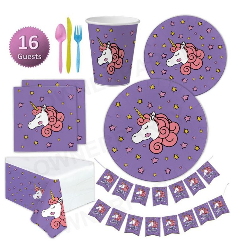 Kids Birthday Unicorn Party Set Event Themed Party Supplies