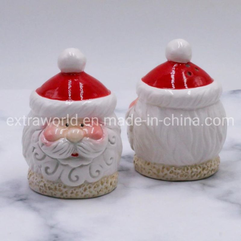 Ceramic Christmas Kitchenware Dolomite Hand-Painted Salt and Pepper Pot