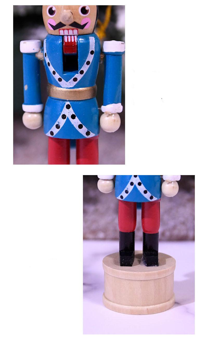 Christmas Nutcracker Ornament Set Wooden Nutcracker Christmas Nutcrackers Hanging Ornament Figures Wooden King and Soldier Nutcracker for Christmas Party