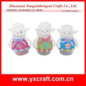 Easter Decoration (ZY14C962-1-2-3 15CM) Eco Craft Easter Sheep Bottle