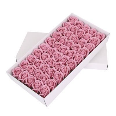 Artificial Rose Preserved Flower Soap Roses Flower in Wood Gift Box Decorative Valentine&prime;s Day Gifts