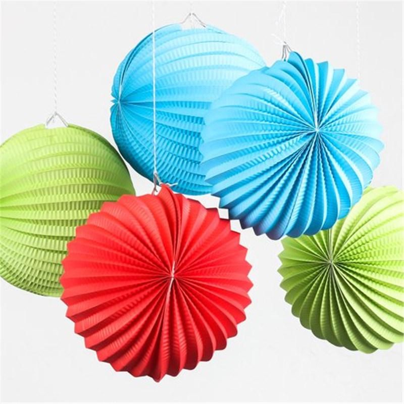 Birthday Party Decor Hanging Cylinder Accordion Paper Lantern