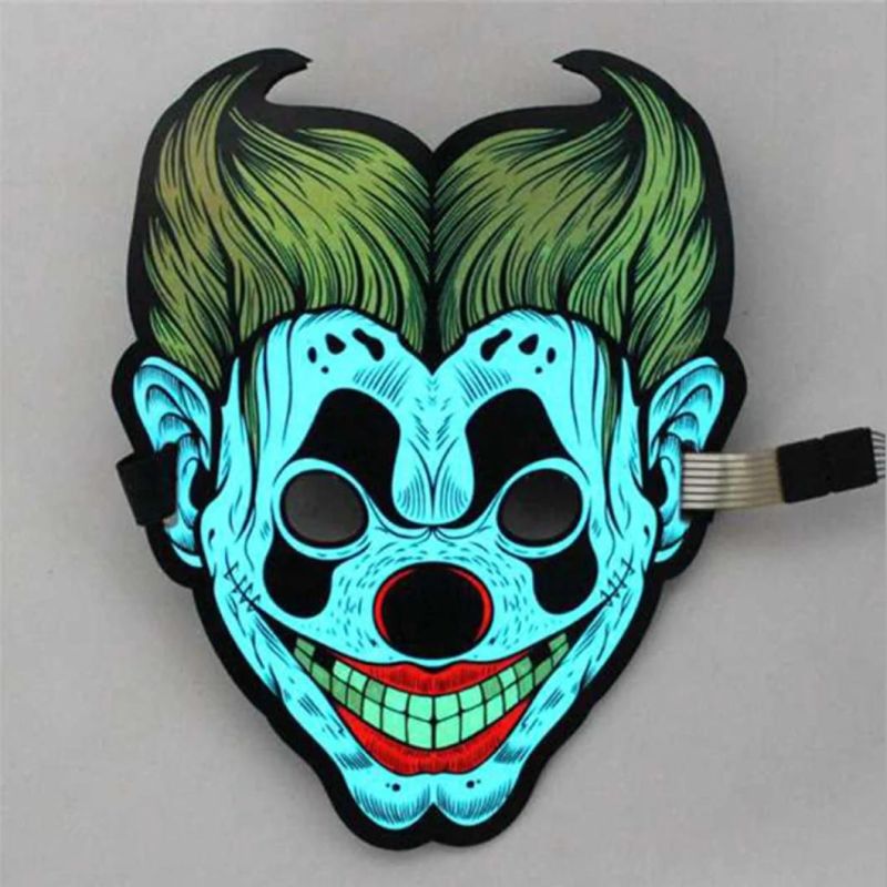 LED Party Light up Mask with Sound Active for Halloween Festival Rave