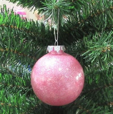 Tree Hanging Plastic Ball with Glitter Painted Home Decoration
