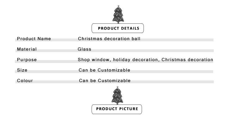 Personalised Hand Made Christmas Decorative Clear Glass Christmas Ball Ornaments