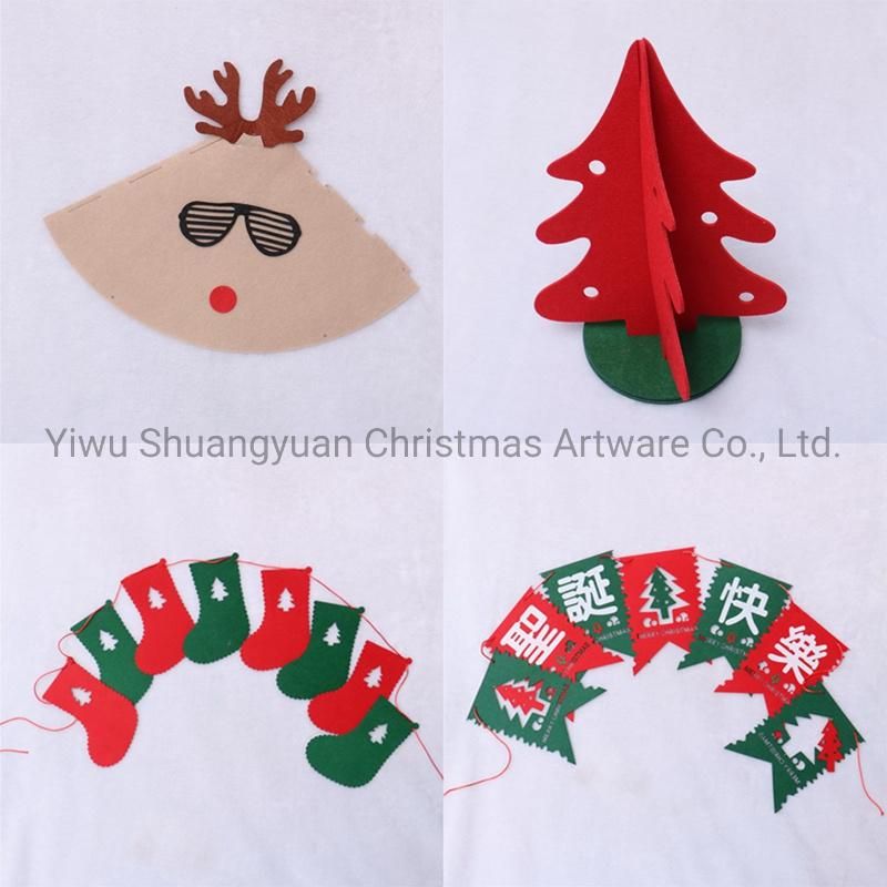 Christmas Fabric Tree for Holiday Wedding Party Decoration Supplies Hook Ornament Craft Gifts