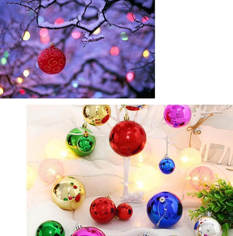 Christmas Ornaments Ball Red Gold Painted Christmas Tree Pendant