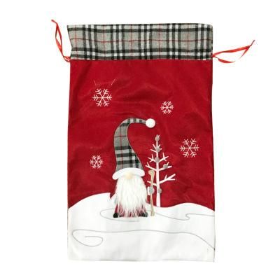 Christmas Decoration Wholesale 30 Styles Canvas Santa Sack Sublimation Blank Santa Sack