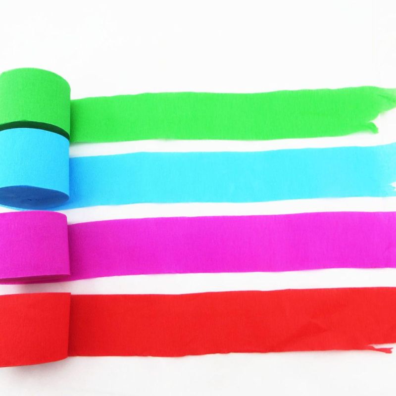 Eco-Friendly Colorful Party Background Decoration Fringe Crepe Paper Streamer Garland Hanging Decoration