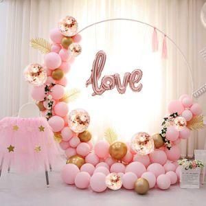 117PCS Balloon Arched Rose Gold Heart Shape Party Decorative Balloons