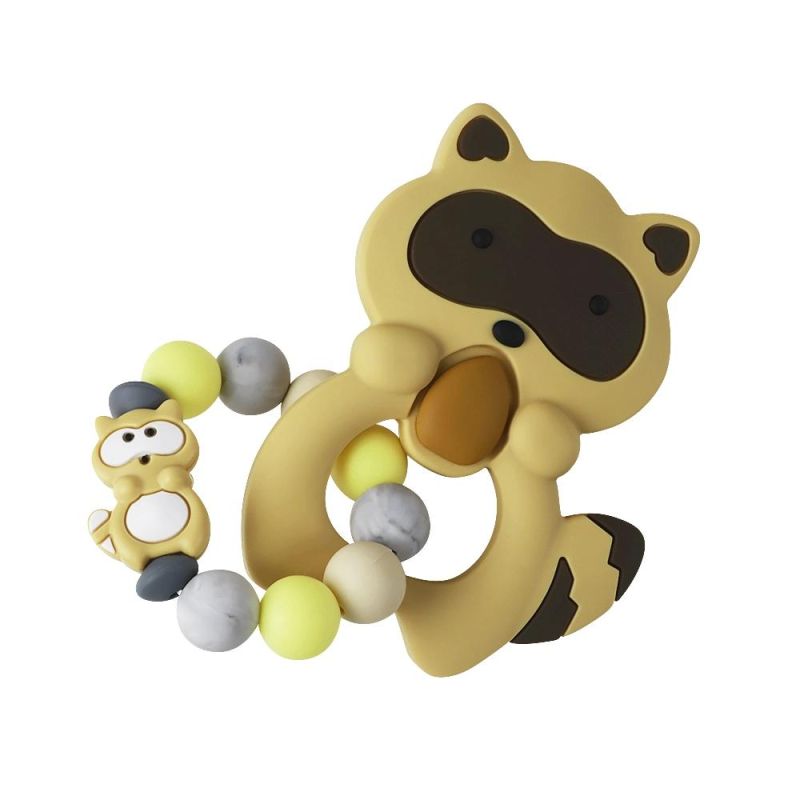 BPA Free Silcone Cartoon Teething Bracelet for Baby Teethers